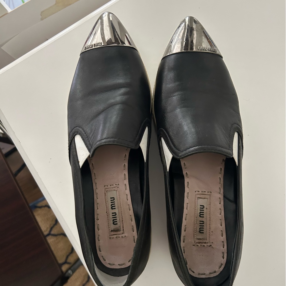 Miu Miu flat form loafers size 38